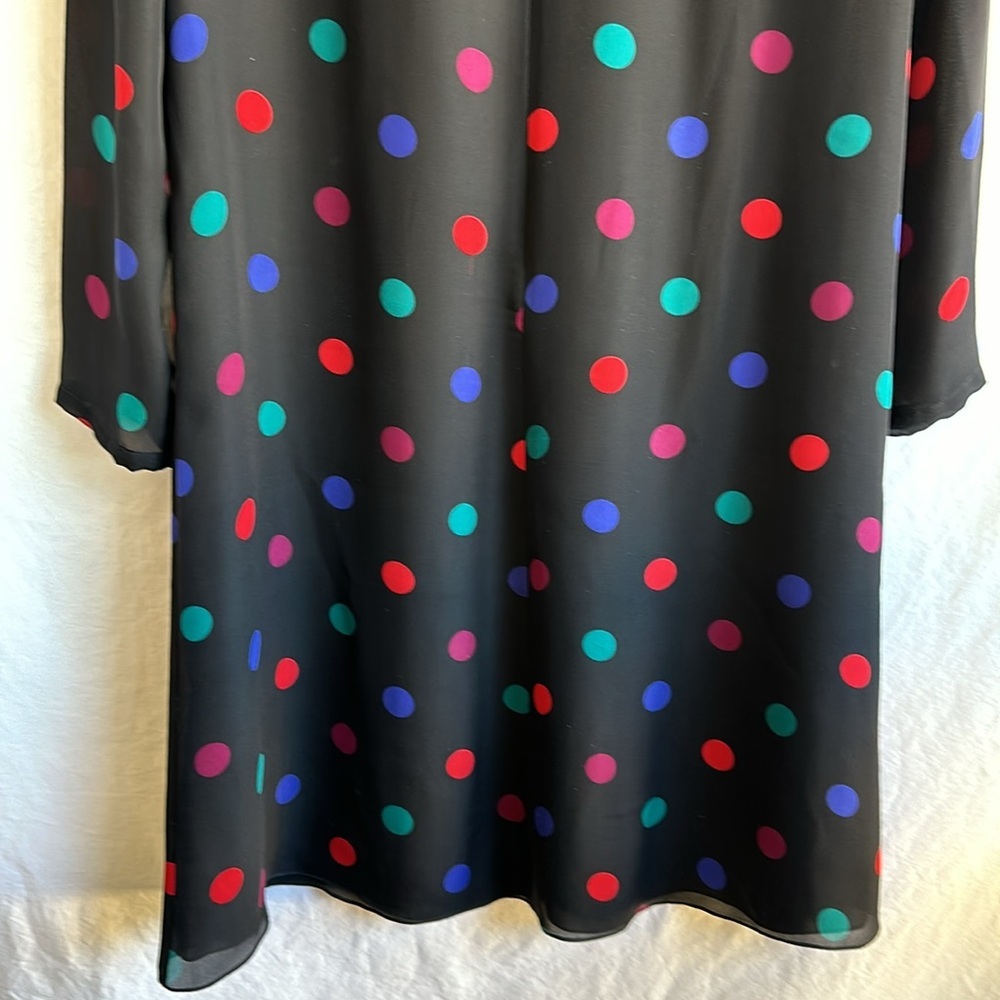 Linda Allard and Ellen Tracy silk polka dot dress, size 8 - Picture 7 of 9